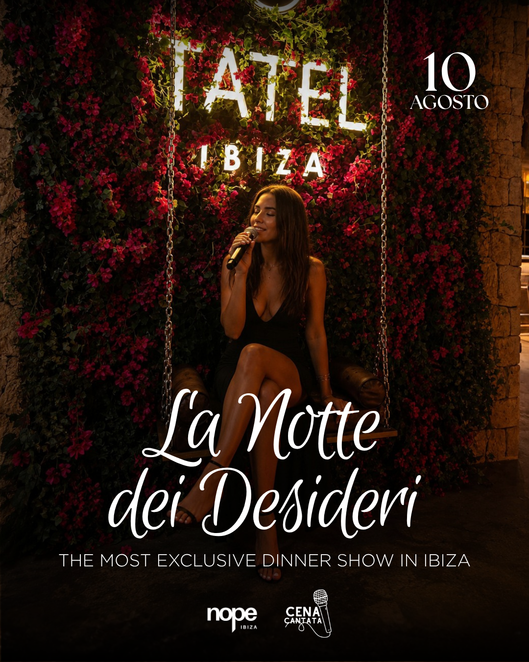 La Notte dei Desideri – Cena Spettacolo al TATEL Ibiza | 10 Agosto 2026