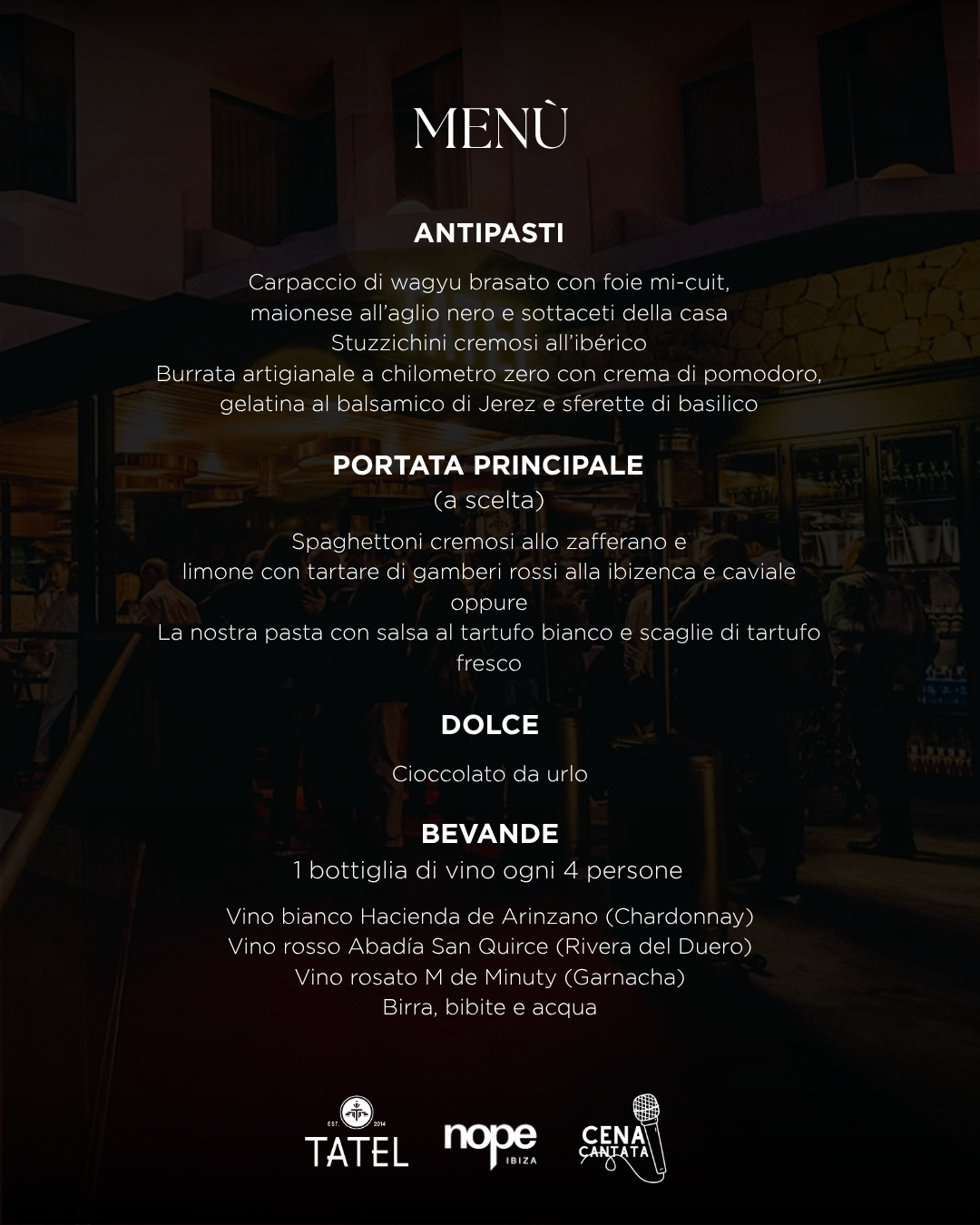 La Notte dei Desideri – Cena Spettacolo al TATEL Ibiza | 10 Agosto 2026